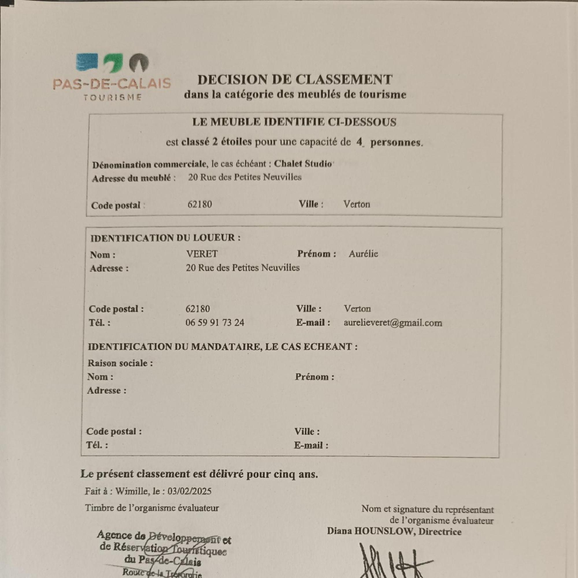 Gite Les Chalets Du Fliers Verton Meubles De Tourisme Classes 2 Etoiles Berck Bilik gambar
